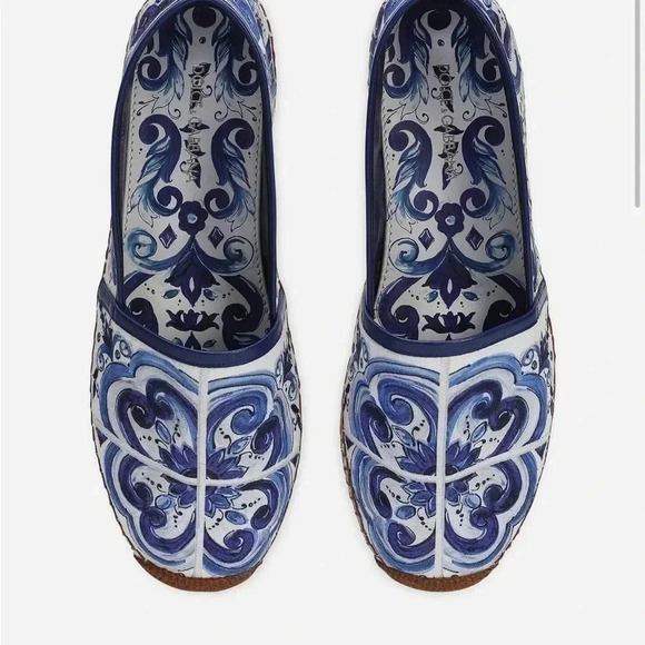 🔥🔥 DOLCE & GABBANA Printed brocade fabric espadrilles - Picture 3 of 3